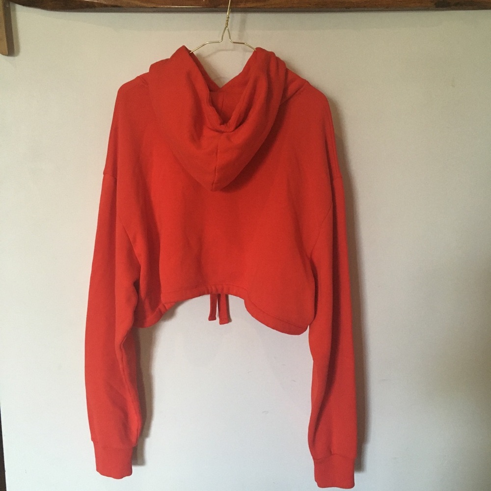 /SOLD/Fiorucci Crop Hoodie Sweater Angels Red Sz M - Picture 5 of 8
